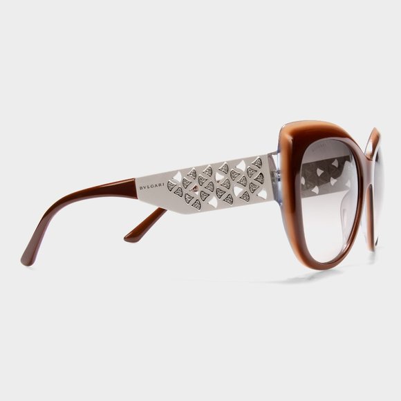 Bvlgari Brown Cat Eye Sunglasses - Picture 3 of 5